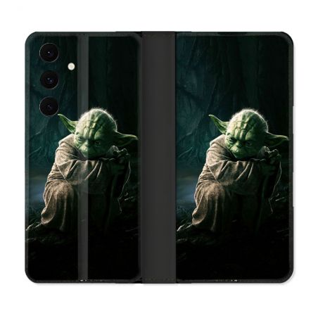 Housse Cuir Portefeuille Pour Samsung Galaxy S25 FE Star Wars - Yoda sombre