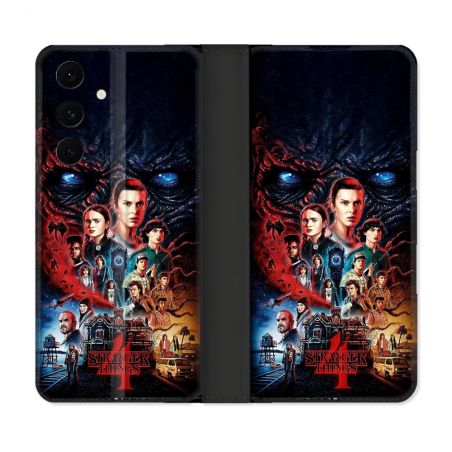 Housse Cuir Portefeuille Pour Samsung Galaxy S25 FE Stranger Things Affiche 4