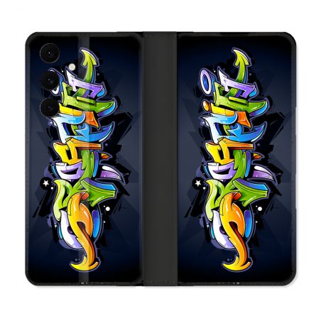 Housse Cuir Portefeuille Pour Samsung Galaxy S25 FE Street Art Graffiti