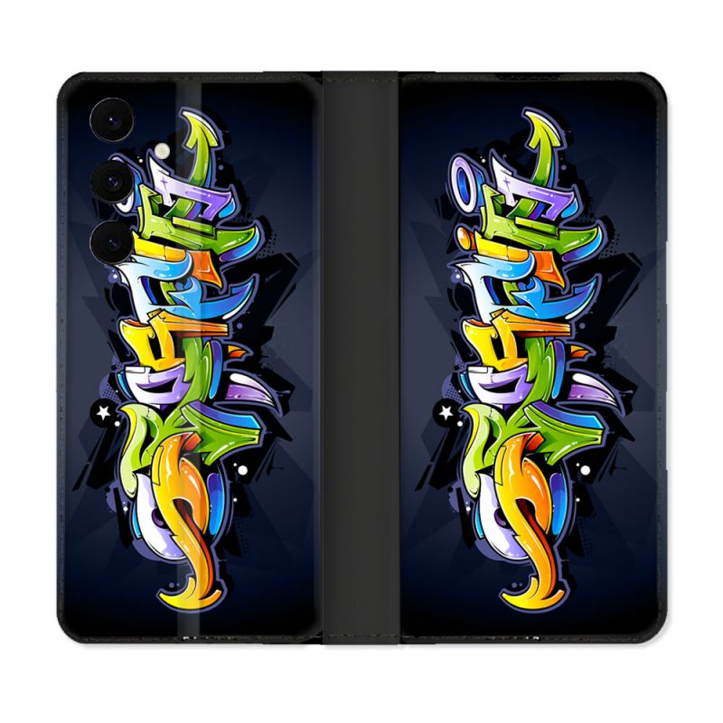 Housse Cuir Portefeuille Pour Samsung Galaxy S25 FE Street Art Graffiti