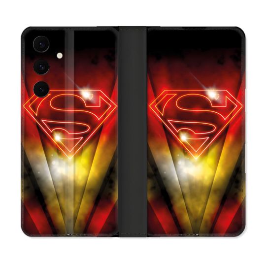 Housse Cuir Portefeuille Pour Samsung Galaxy S25 FE Superman Logo