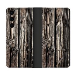 Housse Cuir Portefeuille Pour Samsung Galaxy S25 FE Texture Bois