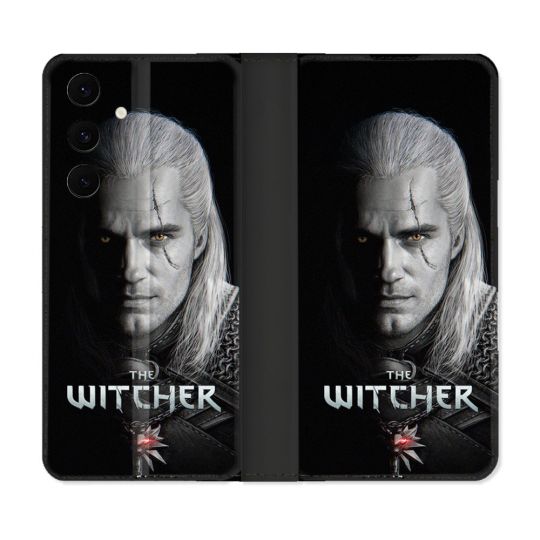 Housse Cuir Portefeuille Pour Samsung Galaxy S25 FE The Witcher Noir