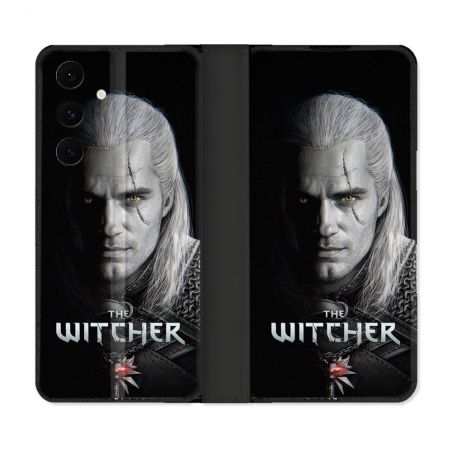 Housse Cuir Portefeuille Pour Samsung Galaxy S25 FE The Witcher Noir