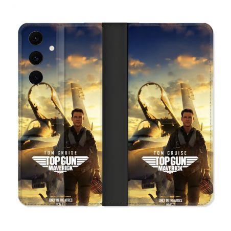 Housse Cuir Portefeuille Pour Samsung Galaxy S25 FE Top Gun