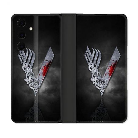 Housse Cuir Portefeuille Pour Samsung Galaxy S25 FE Viking