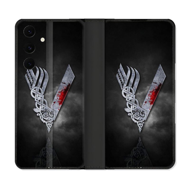 Housse Cuir Portefeuille Pour Samsung Galaxy S25 FE Viking