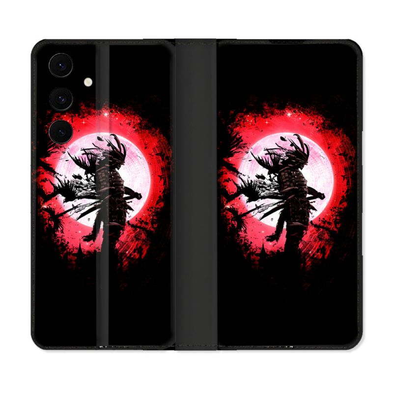 Housse Cuir Portefeuille Pour Samsung Galaxy S25 FE Voyage Japon Samourai