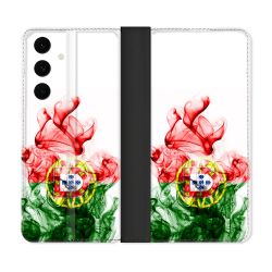Housse Cuir Portefeuille Pour Samsung Galaxy S25 FE Voyage Portugal Flamme
