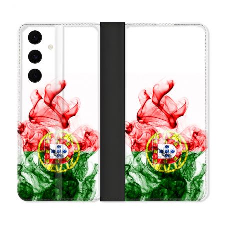 Housse Cuir Portefeuille Pour Samsung Galaxy S25 FE Voyage Portugal Flamme
