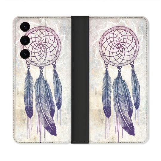 Housse Cuir Portefeuille Pour Samsung Galaxy S25 FE Zen Attrape Reve Blanc