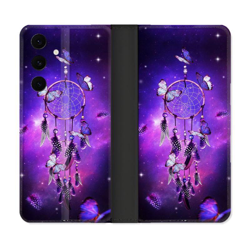 Housse Cuir Portefeuille Pour Samsung Galaxy S25 FE Zen Attrape Reve Papillon