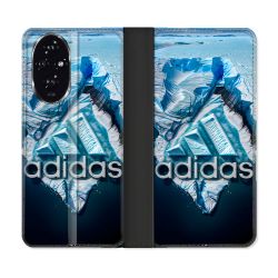 Housse cuir portefeuille Pour Honor 200 5G Adidas Iceberg