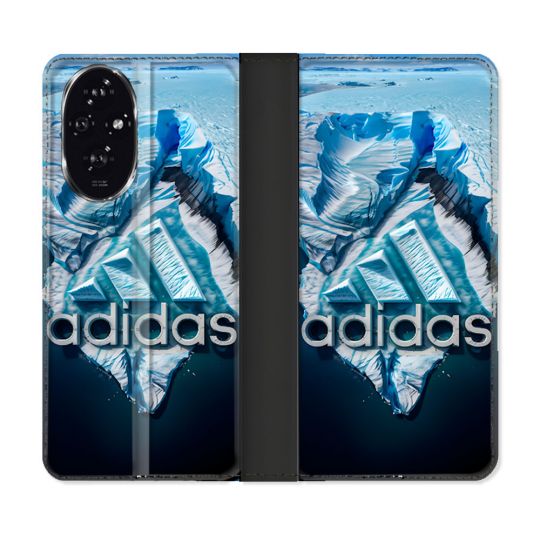 Housse cuir portefeuille Pour Honor 200 5G Adidas Iceberg