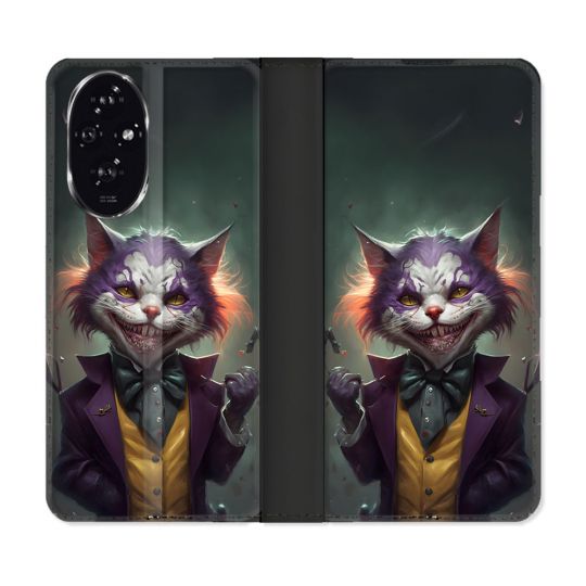 Housse cuir portefeuille Pour Honor 200 5G Animal Chat Joker