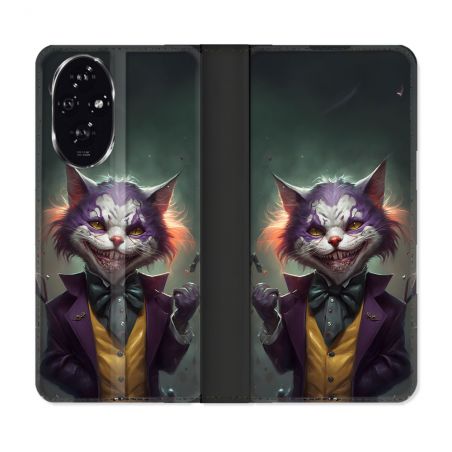 Housse cuir portefeuille Pour Honor 200 5G Animal Chat Joker