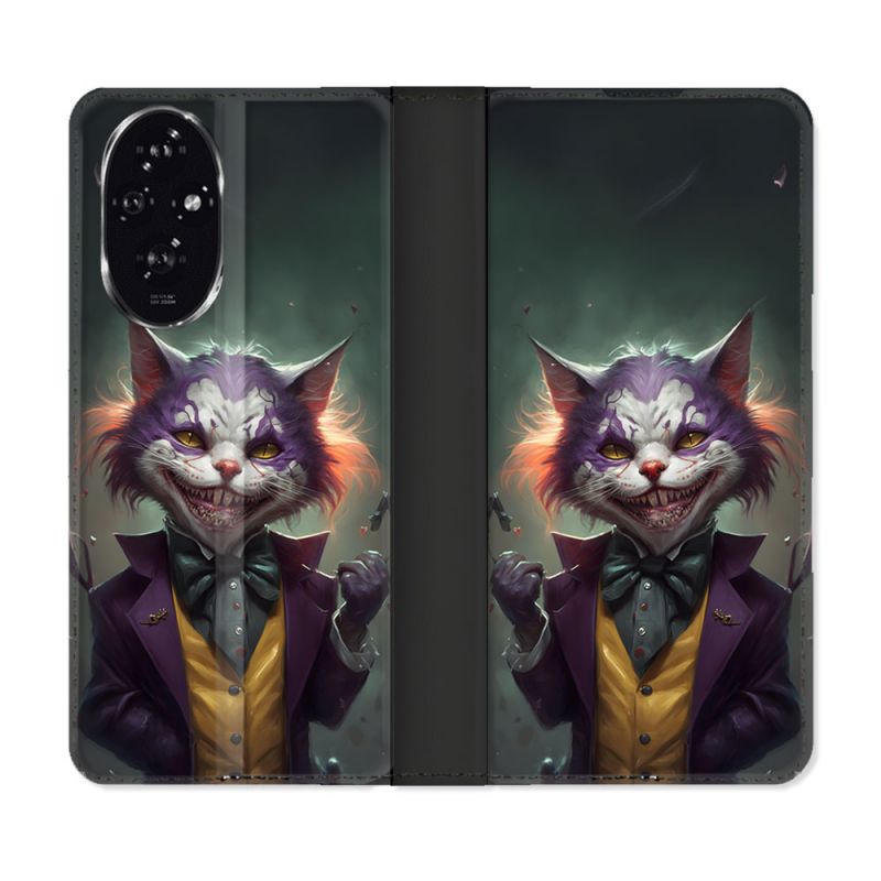 Housse cuir portefeuille Pour Honor 200 5G Animal Chat Joker