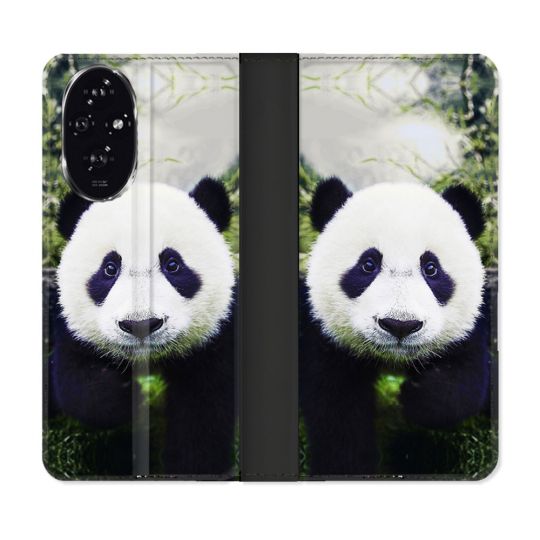 Housse cuir portefeuille Pour Honor 200 5G Animal Panda Color