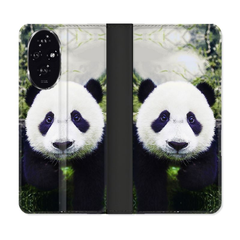 Housse cuir portefeuille Pour Honor 200 5G Animal Panda Color