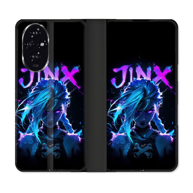 Housse cuir portefeuille Pour Honor 200 5G Arcane Jinx Night