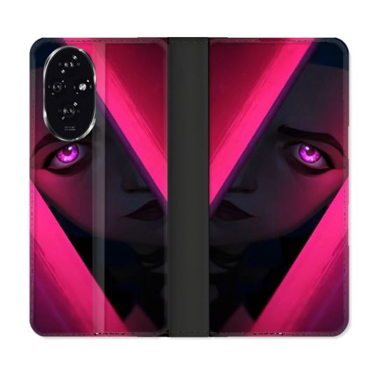 Housse cuir portefeuille Pour Honor 200 5G Arcane Jinx Rose