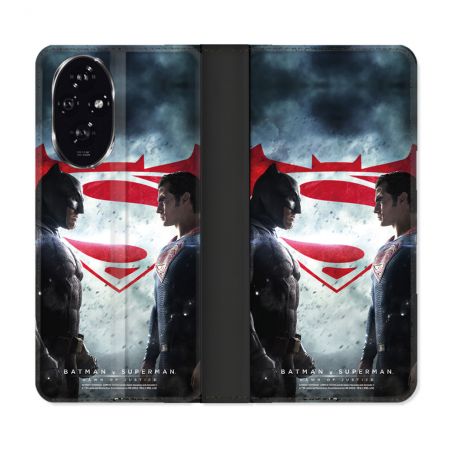 Housse cuir portefeuille Pour Honor 200 5G Batman VS Superman