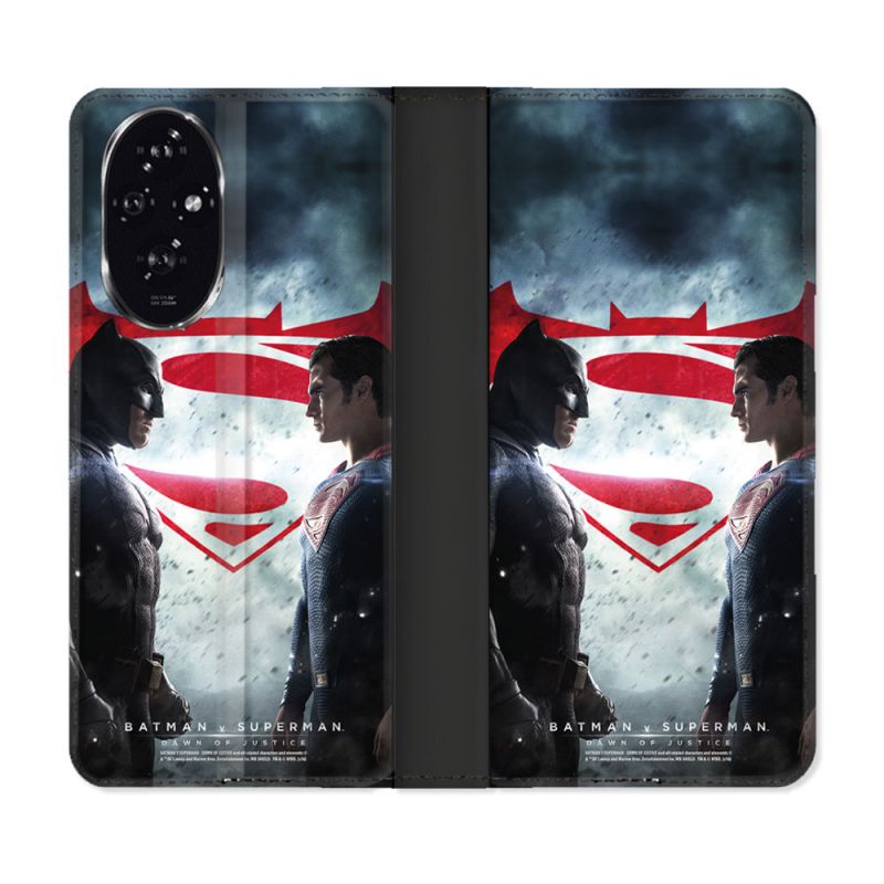 Housse cuir portefeuille Pour Honor 200 5G Batman VS Superman