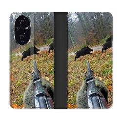 Housse cuir portefeuille Pour Honor 200 5G Chasse Vision Tir