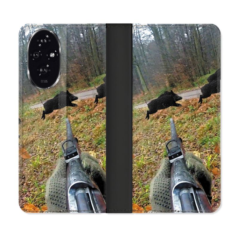 Housse cuir portefeuille Pour Honor 200 5G Chasse Vision Tir