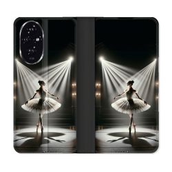 Housse cuir portefeuille Pour Honor 200 5G Danseuse Lumière