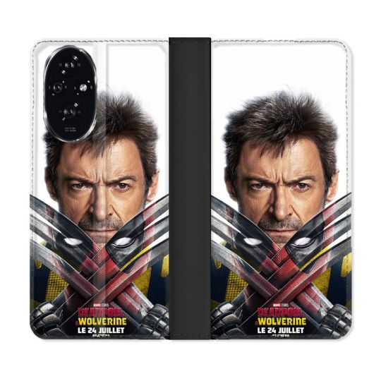 Housse cuir portefeuille Pour Honor 200 5G Deadpool Affiche