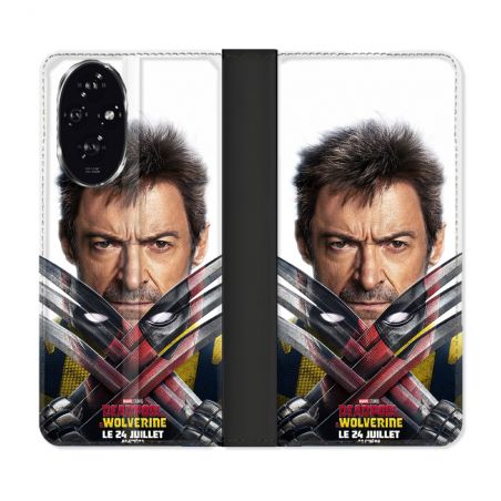 Housse cuir portefeuille Pour Honor 200 5G Deadpool Affiche