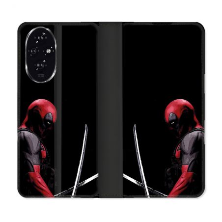 Housse cuir portefeuille Pour Honor 200 5G Deadpool Epee