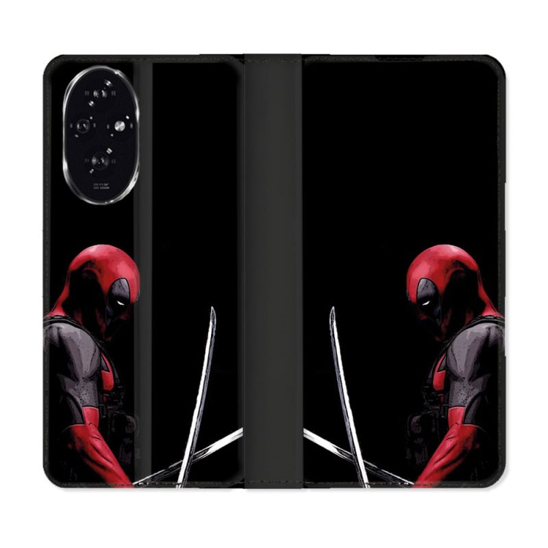Housse cuir portefeuille Pour Honor 200 5G Deadpool Epee