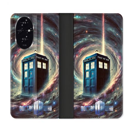 Housse cuir portefeuille Pour Honor 200 5G Dr Who Tardis Univers