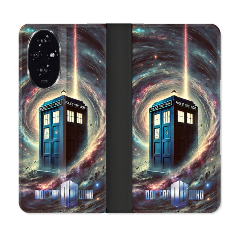 Housse cuir portefeuille Pour Honor 200 5G Dr Who Tardis Univers