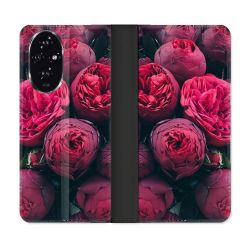 Housse cuir portefeuille Pour Honor 200 5G Fleur Pivoine