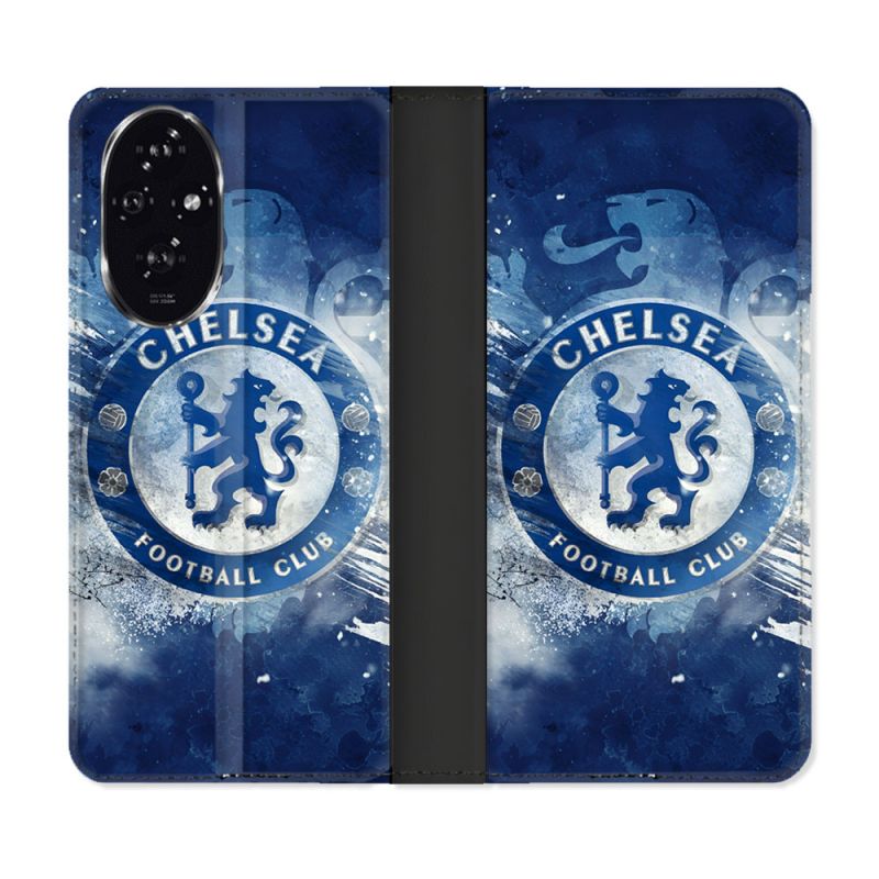 Housse cuir portefeuille Pour Honor 200 5G Foot Chelsea