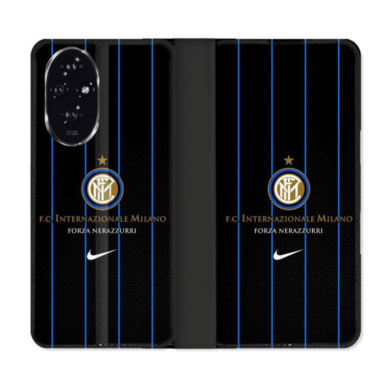 Housse cuir portefeuille Pour Honor 200 5G Foot Inter Milan