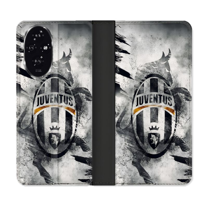 Housse cuir portefeuille Pour Honor 200 5G Foot Juventus Turin