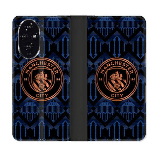 Housse cuir portefeuille Pour Honor 200 5G Foot Manchester City