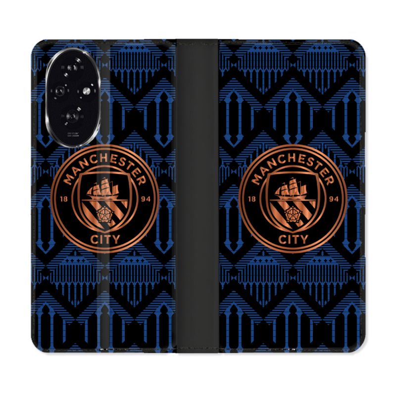 Housse cuir portefeuille Pour Honor 200 5G Foot Manchester City