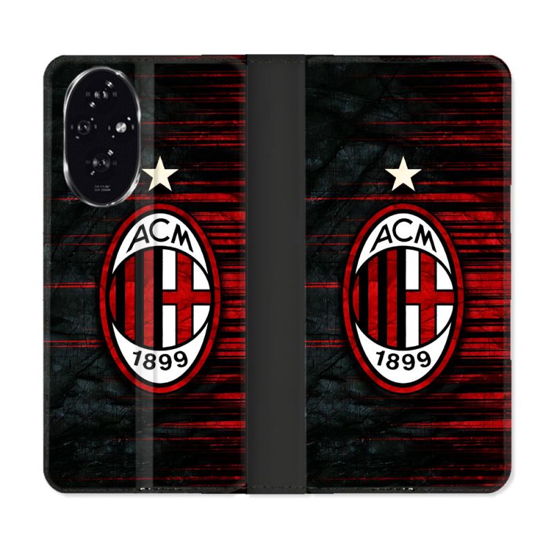 Housse cuir portefeuille Pour Honor 200 5G Foot Milan AC
