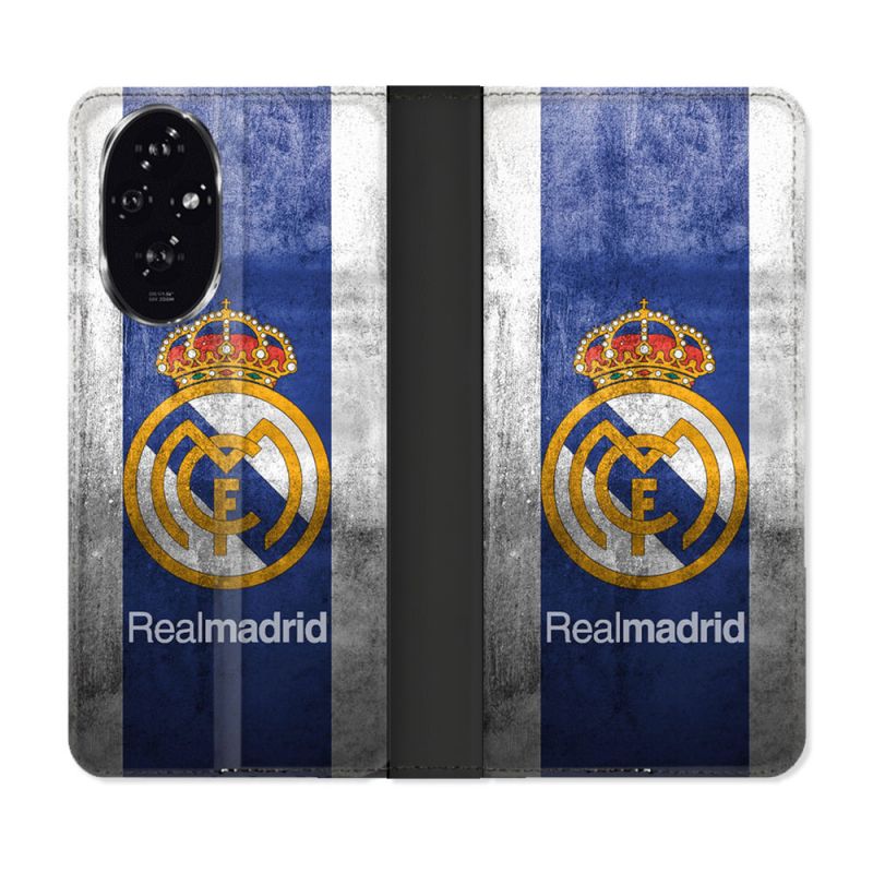 Housse cuir portefeuille Pour Honor 200 5G Foot Real Madrid