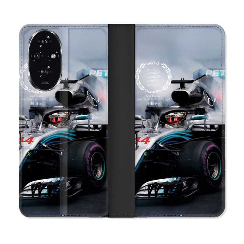 Housse cuir portefeuille Pour Honor 200 5G Formule 1 F1 Mercedes Petronas