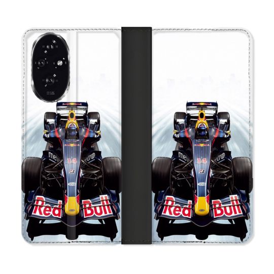 Housse cuir portefeuille Pour Honor 200 5G Formule 1 F1 Red Bull