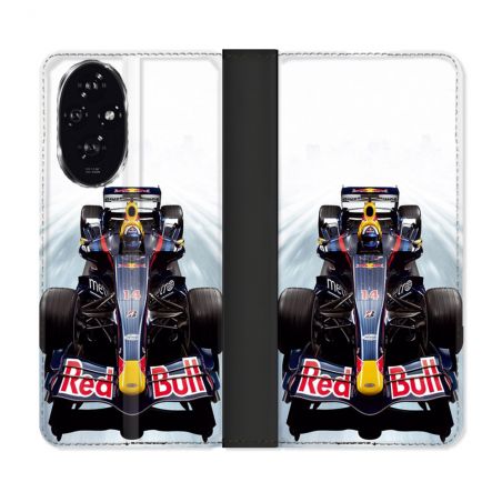 Housse cuir portefeuille Pour Honor 200 5G Formule 1 F1 Red Bull