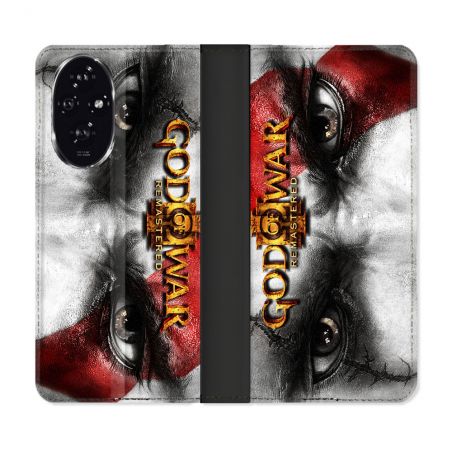 Housse cuir portefeuille Pour Honor 200 5G God Of War GOW