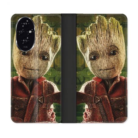 Housse cuir portefeuille Pour Honor 200 5G Groot Vert