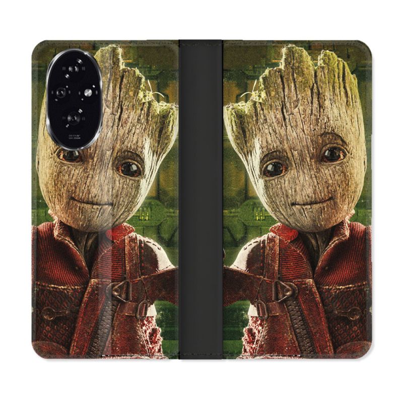 Housse cuir portefeuille Pour Honor 200 5G Groot Vert